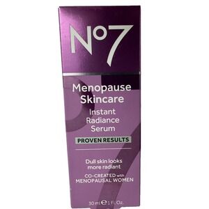No7 Menopause Skincare Instant Radiance‎ Serum Rollerball 1 Fl Oz
